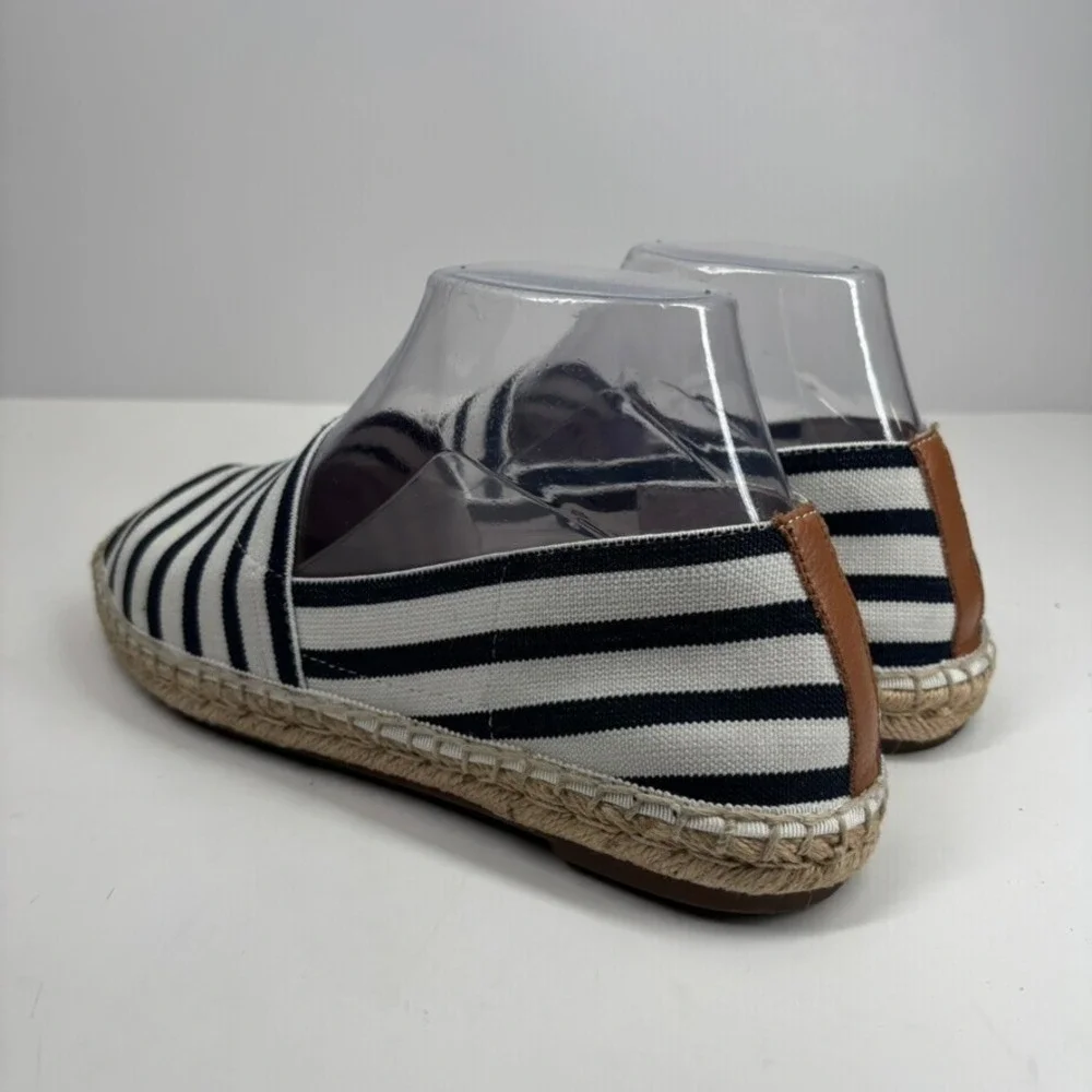 Vionic Valeri Women's US 7 Striped Casual Flats Slip-On Espadrille Comfort Shoes
